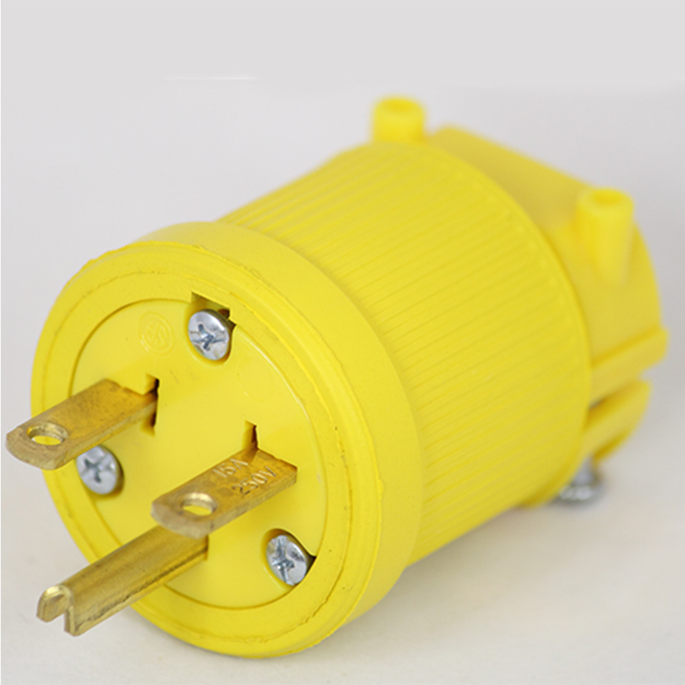 Flip Seal Plug NEMA 6-15 (250v, 15amp) Yellow Rubber