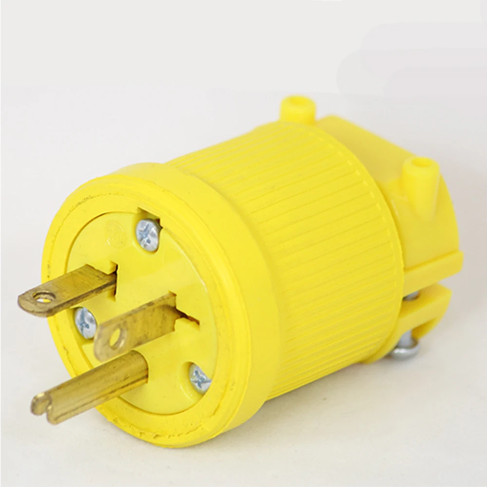 Flip Seal Plug NEMA 5-20 (120v, 20amp) Yellow Rubber