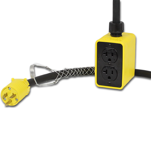 Power Pendant Outlet Box Extra Depth, 25', 20 Amp, 12/4
