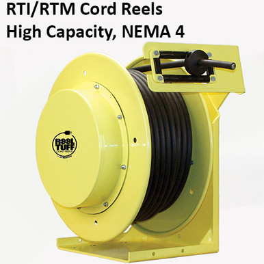 Retractable Cord Reel, 20 Amp, 100', 10/4 SOOW Blunt Cut