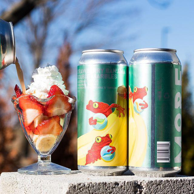 MoRE Strawberry Banana Double Marbles Milkshake DIPA 4pk 16oz can