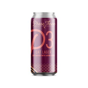 Phase Three P3 Oat Lager 4pk 16oz can