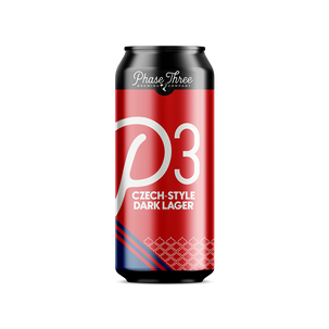 Phase Three P3 Czech-style Dark Lager 4pk 16oz can