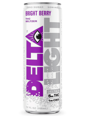 Delta Light Cannabis Seltzer Bright Berry 12oz Cans - 4pk
