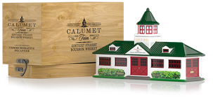 Calumet Farm 86 Proof Ceramic Farm Decanter Limited Edition 100 Year Anniversary