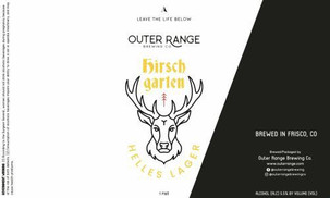 Outer Range Hirsch Garten Helles Lager 4pk