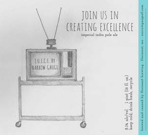 Narrow Gauge J.U.I.C.E. DDH Hazy Imperial IPA 16oz Can