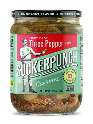 Suckerpunch 3-Pepper Fire Spears Gourmet Pickles