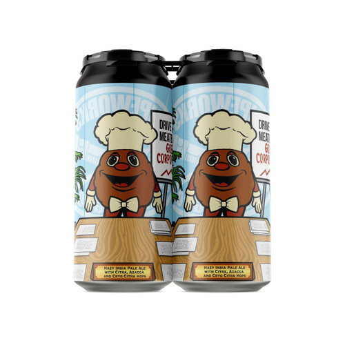 Pipeworks Drive Thru Meatballs Goes Corporate Hazy IPA 4pk 16oz can Pipeworks Drive Thru Meatballs Goes Corporate Hazy IPA 4pk 16oz can