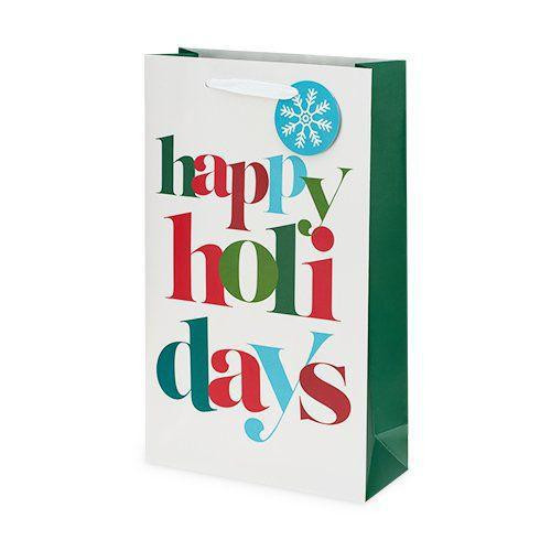 Happy Holidays Double Wine Bag Happy Holidays Double Wine Bag