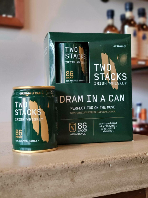 Two Stacks Dram in a Can Irish Whiskey 4pk cans Two Stacks Dram in a Can Irish Whiskey 4pk cans
