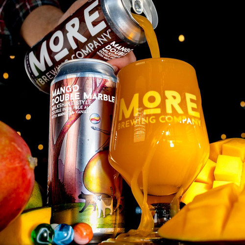 MORE Mango Double Marbles Milkshake DIPA 4pk 16oz can MORE Mango Double Marbles Milkshake DIPA 4pk 16oz can