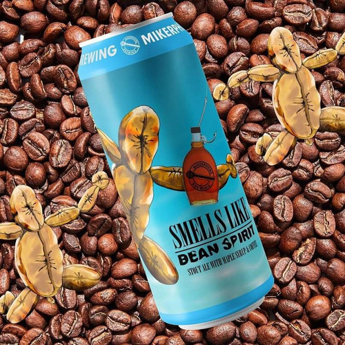 Mikerphone Smells Like Bean Spirit Breakfast Stout 4pk 16oz can Mikerphone Smells Like Bean Spirit Breakfast Stout 4pk 16oz can