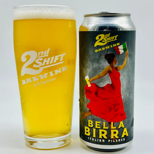 2nd Shift Bella Birra Italian Pilsner 4pk 16oz can