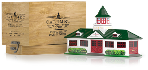 Calumet Farm 86 Proof Ceramic Farm Decanter Limited Edition 100 Year Anniversary