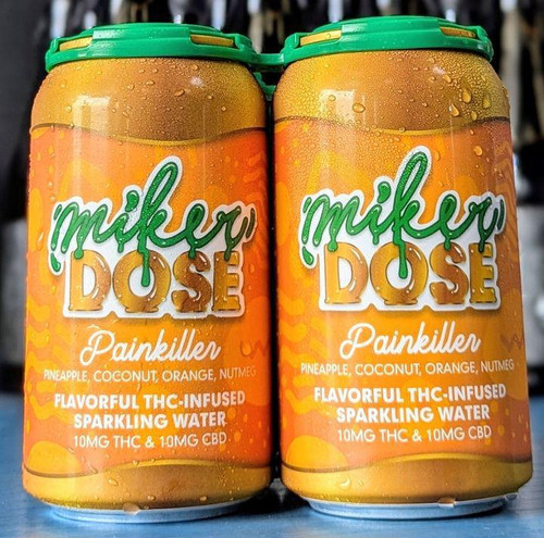 Mikerdose Painkiller Flavored 10mg THC & 10mg CBD 12oz can
