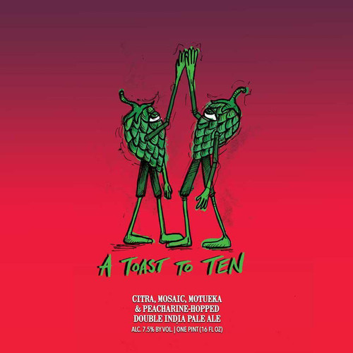 Hop Butcher Toast to Ten DIPA 4pk 16oz Cans
