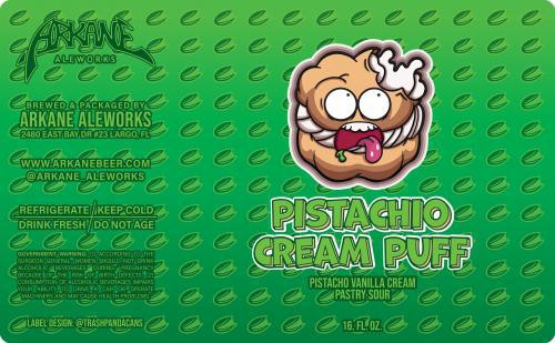 Arkane Aleworks Pistachio Cream Puff Pastry Sour 16oz Can