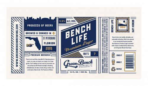 Green Bench Brewing Bench Life Premium Lager 6pk Cans