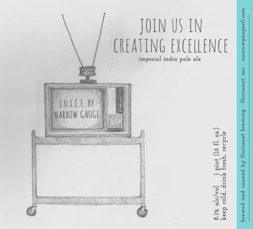 Narrow Gauge J.U.I.C.E. DDH Hazy Imperial IPA 16oz Can