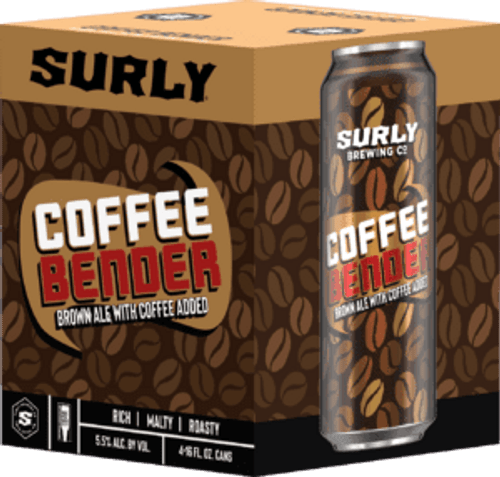 Surly Coffee Bender Brown Ale 4pk 16oz cans