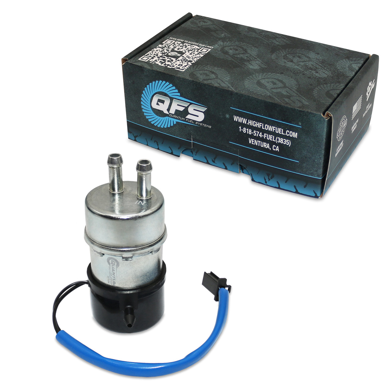 Fuel Pump w/ 8mm Barbs - OEM Replacement, HFP-181-008 | QFS