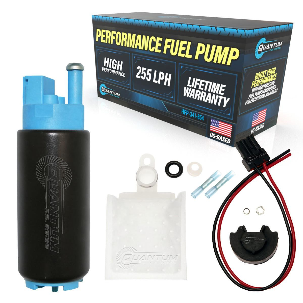 255LPH Fuel Pump w/ Installation Kit - Automotive Performance