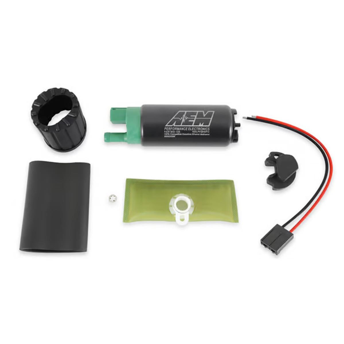 AEM 400LPH E85-Compatible Single Barb Fuel Pump Kit, AEM-50-1235