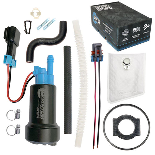 QFS 525LPH HELLCAT E85 Fuel Pump w/ Install Kit and Flex Hose for Ford Mustang Cobra ALL 1993-1995