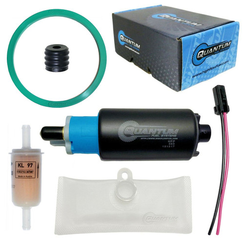 QFS OEM Replacement In-Tank EFI Fuel Pump w/ Tank Seal, Genuine Mahle Filter, Strainer, HFP-383-TF
