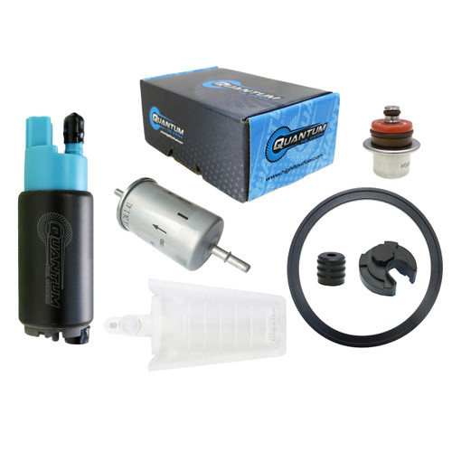 QFS Fuel Pump w/ Fuel Pressure Regulator, Tank Seal, Strainer for
