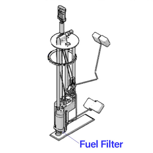 QFS Fuel Filter, Replaces 2208761 for Polaris Motorcycle / Scooter - OEM Replacement, HFP-F486