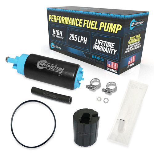 QFS 255LPH Fuel Pump w/ Installation Kit - Automotive Performance, Interchangeable w/ Walbro GSS342G3, HFP-342-730 | QFS 