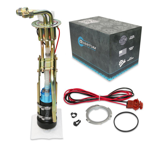 QFS 450LPH Fuel Pump w/ Fuel Pump Hanger for 1979-1993 Ford Fox Body Mustang (Choose AN Fittings) - Automotive Performance, HFP-AN450FT | QFS 