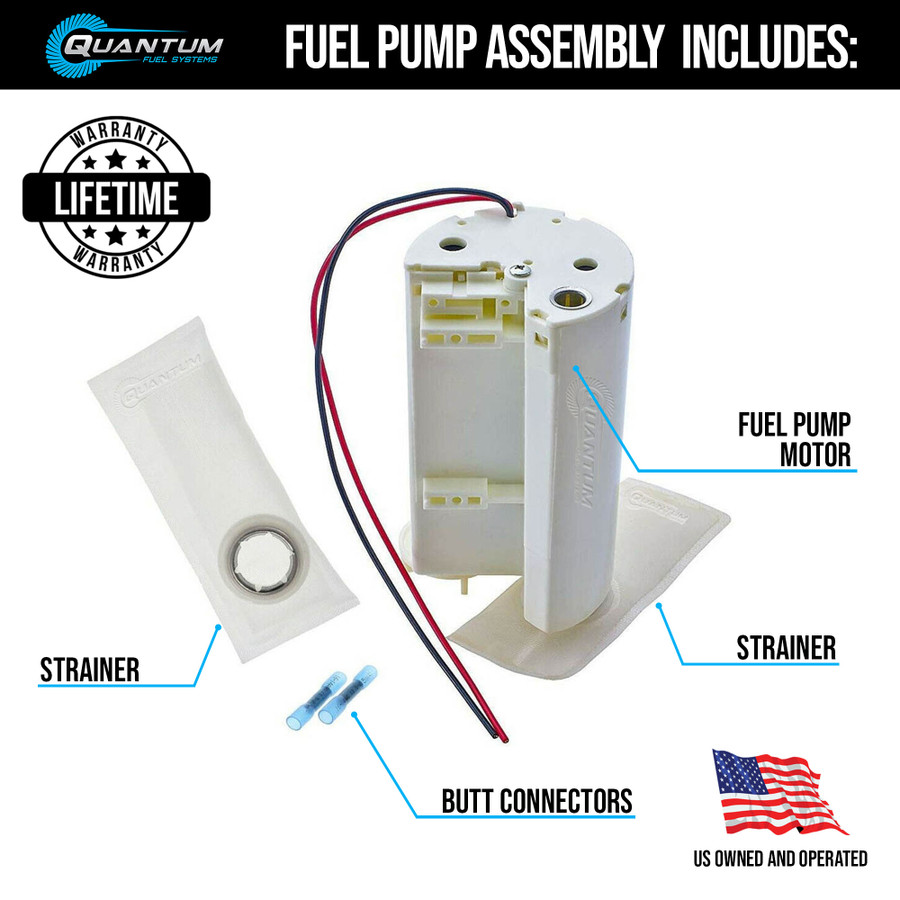 QFS OEM Replacement Fuel Pump Assembly (Front Tank) for Ford E250 Econoline 1992-1996, Replaces Airtex E2059MN