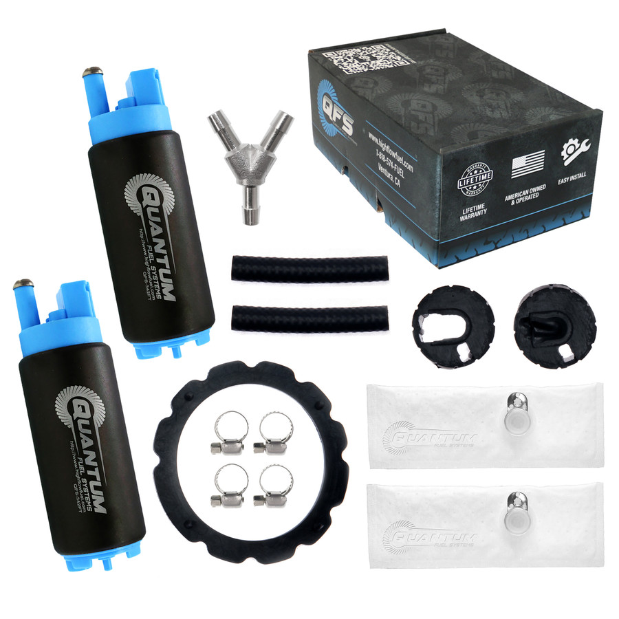 QFS Dual Performance 340LPH E85 In-Tank Fuel Pump + Kit & Y-Fitting for Ford F150 Lightning SVT EFI 1999-2004