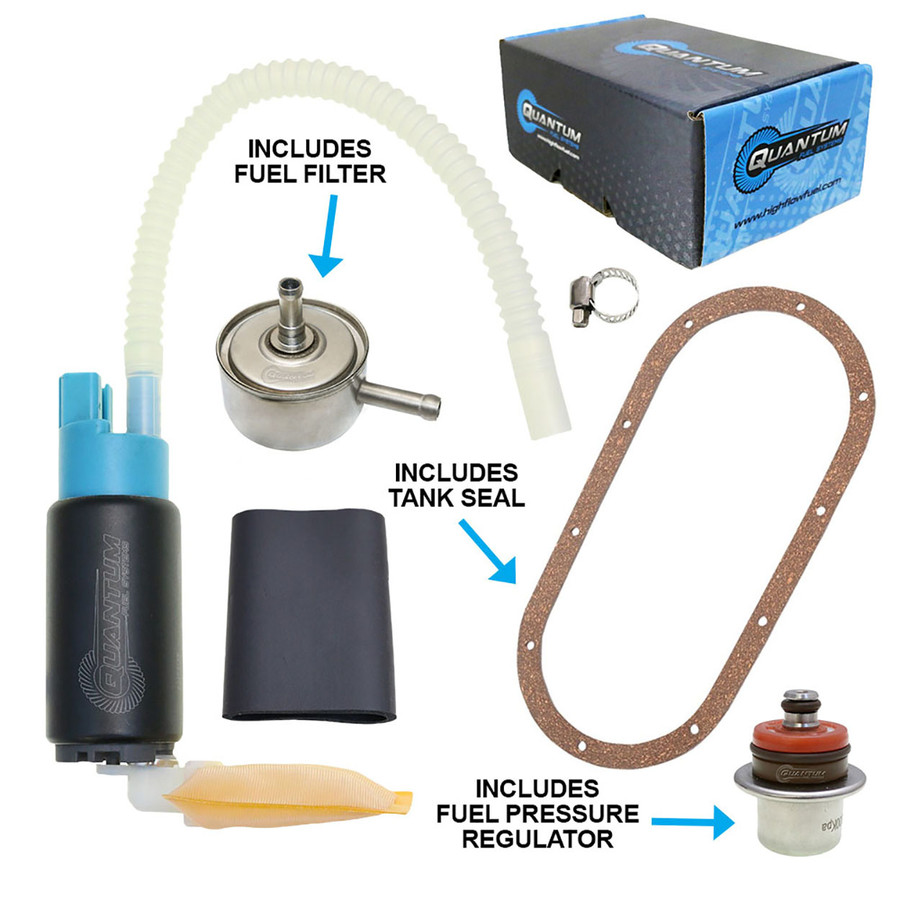 QFS In-Tank Fuel Pump w/ Tank Seal, Regulator & Filter, HFP-382-HDRT2F2