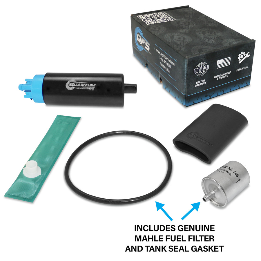 QFS OEM Replacement In-Tank EFI Fuel Pump w/ Tank Seal, Genuine Mahle Filter, Strainer, HFP-439-T47F