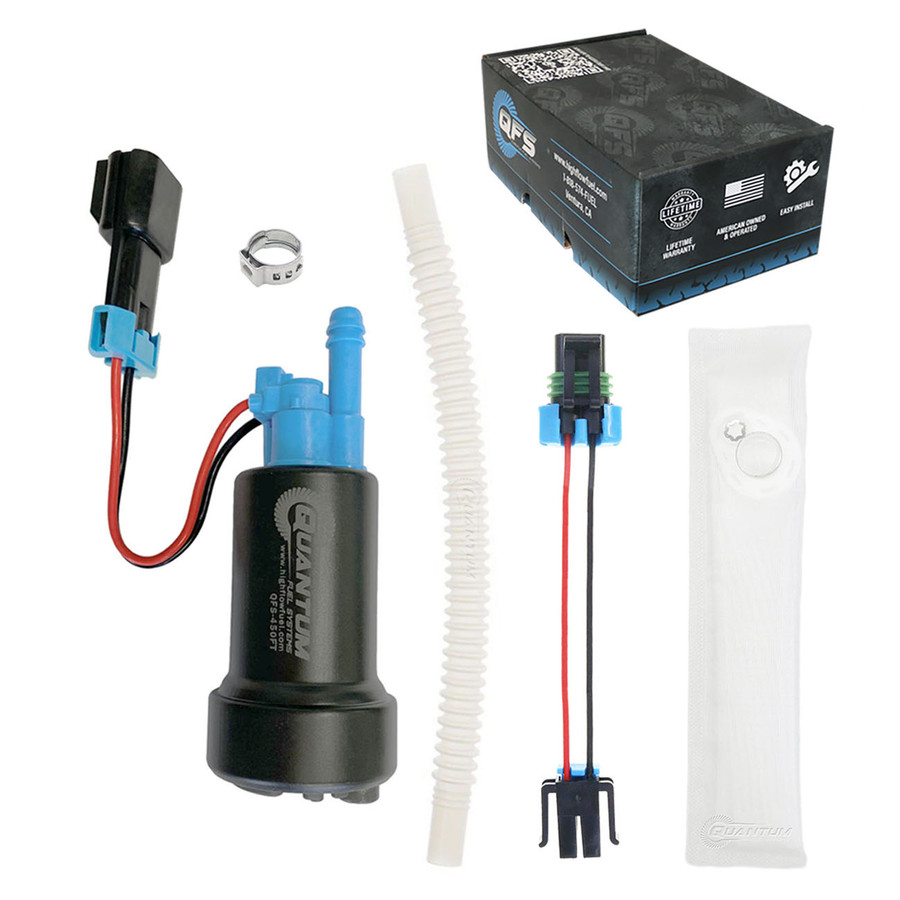 QFS 450LPH E85 Compatible In-Tank Fuel Pump w/ Install Kit and Flex Hose for GMC Yukon 4.8L, 5.3L, 6.0L, 6.2L, 8.1L 2004-2009