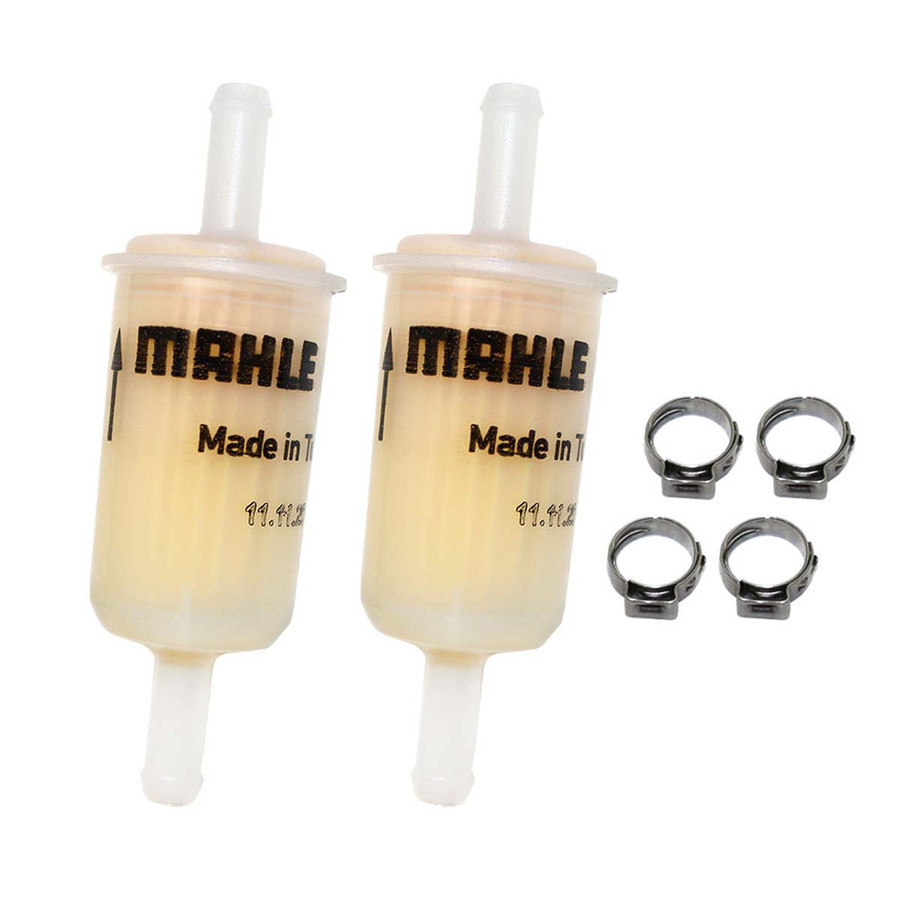 Genuine Mahle Fuel Filter w/ Clamps, MAHLE-01-PX-2