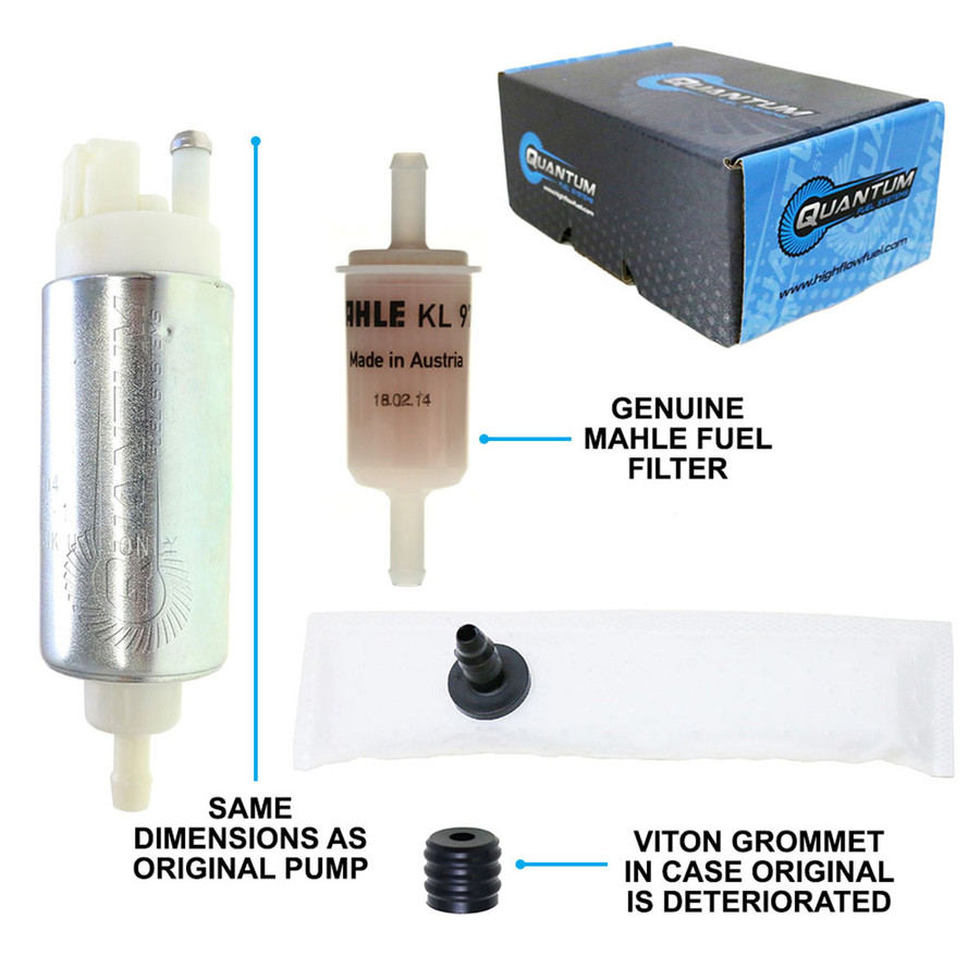 QFS OEM Replacement In-Tank EFI Fuel Pump w/ Fuel Filter, Strainer, HFP-404-F