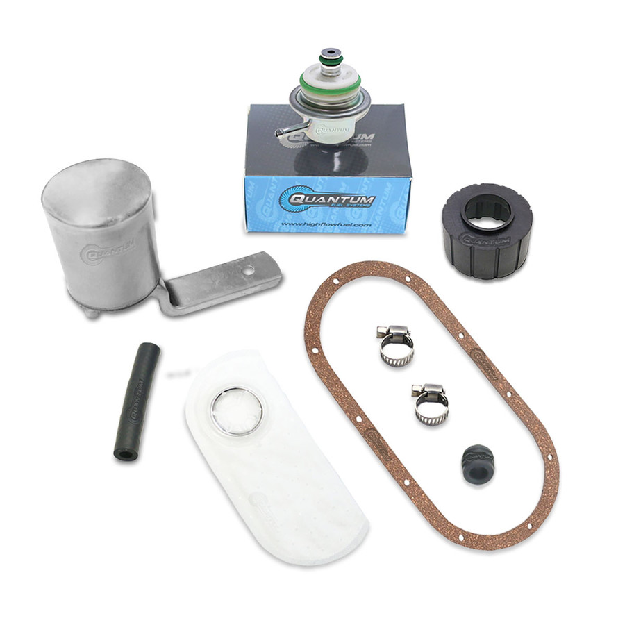 QFS Fuel Pump Repair Kit w/ Fuel Pressure Regulator, Tank Seal, Fuel Filter, Strainer for Harley-Davidson Motorcycle / Scooter - OEM Replacement, QFS-K338