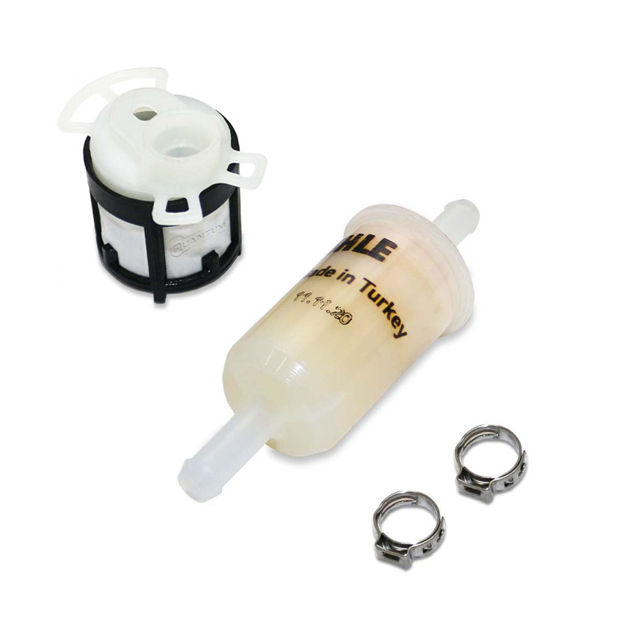 Genuine Mahle Fuel Filter w/ Pre-Filter and Clamps for Husaberg Dirt Bike / Offroad - OEM Replacement, MAHLE-01-S-PX