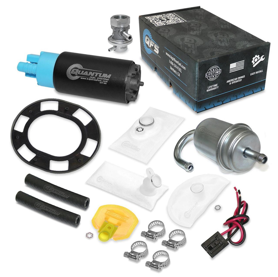 QFS Fuel Pump w/ Fuel Pressure Regulator, Tank Seal, Fuel Filter, Strainer for Honda Motorcycle OEM Replacement, HFP-382-YT30RF QFS 