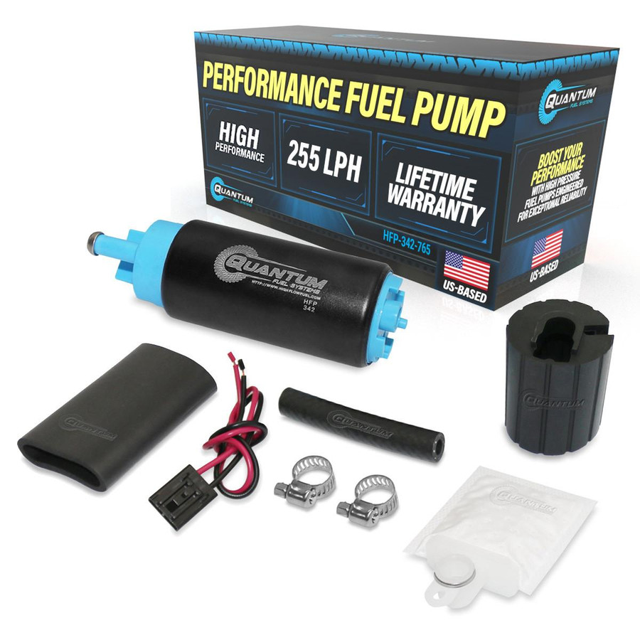 QFS 255LPH Fuel Pump w/ Installation Kit - Automotive Performance, HFP-342-765 High Flow Fuel 