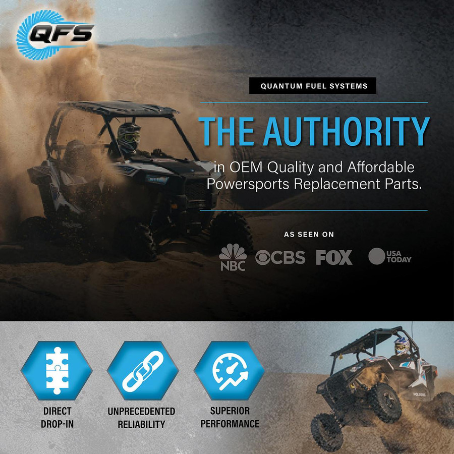 QFS Fuel Pump w/ Regulator, Tank Seal, Fuel Filter, Strainer for Polaris ATV/UTV - OEM Replacement, HFP-382-PF2 QFS 