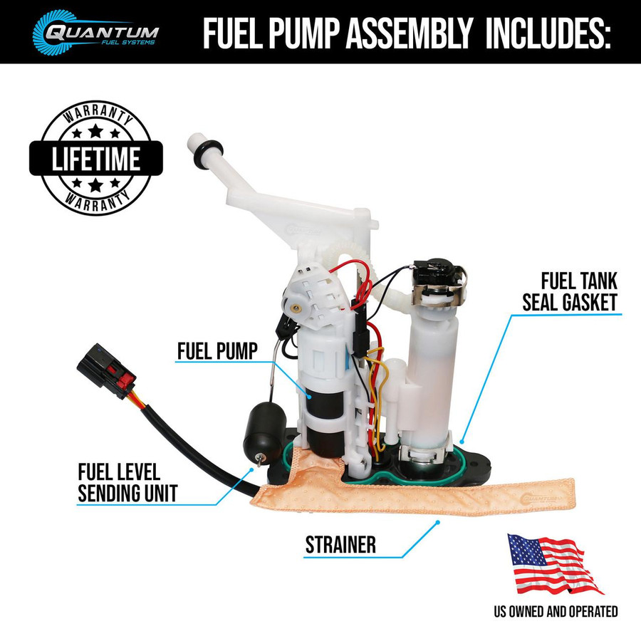 QFS Fuel Pump Assembly for Harley Davidson Motorcycle - OEM Replacement for 61200043, HFP-A258 | QFS 