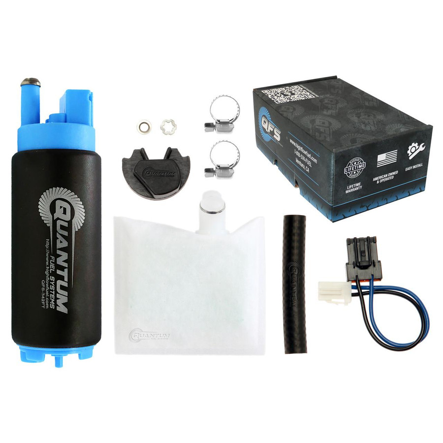 QFS 340LPH Fuel Pump w/ Installation Kit - Automotive Performance, QFS-342FT-791 High Flow Fuel  QFS 340LPH Fuel Pump w/ Installation Kit - Automotive Performance, QFS-342FT-791 High Flow Fuel