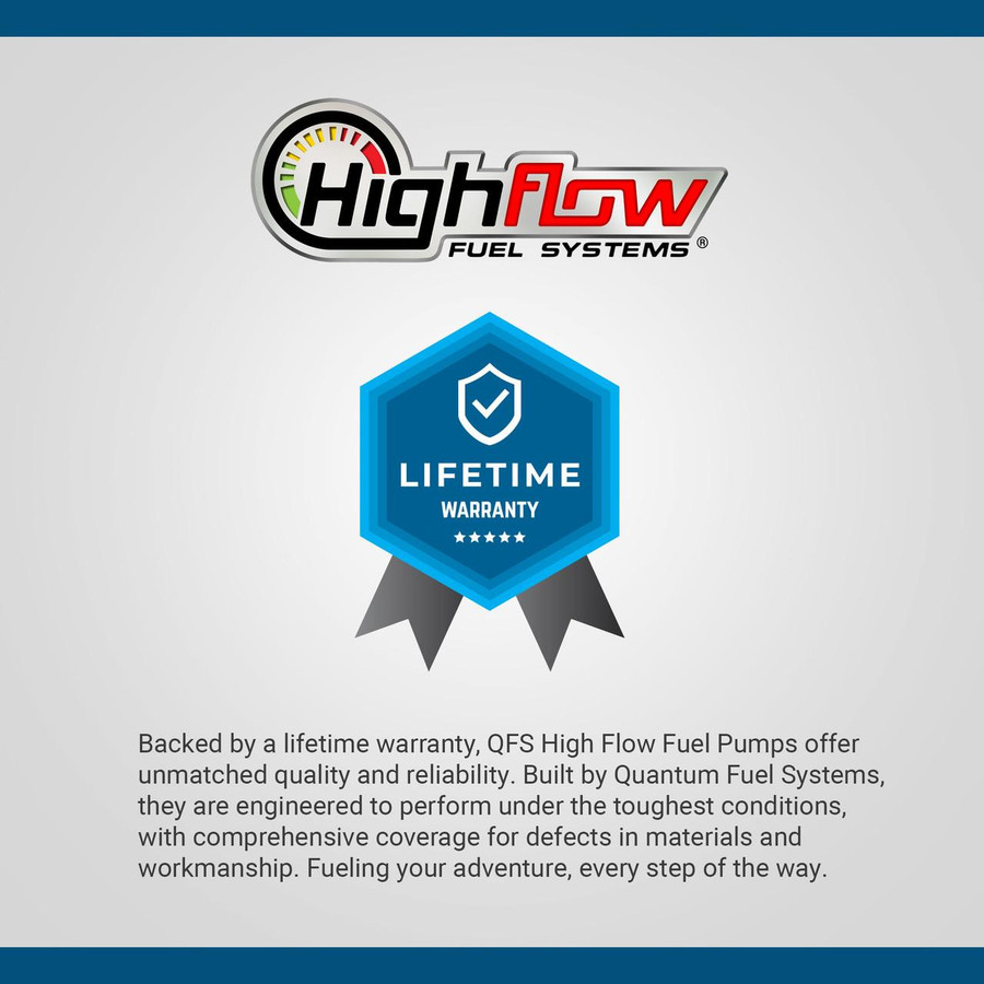 QFS 340LPH Fuel Pump w/ Installation Kit - Automotive Performance, QFS-343FT-1016 High Flow Fuel 