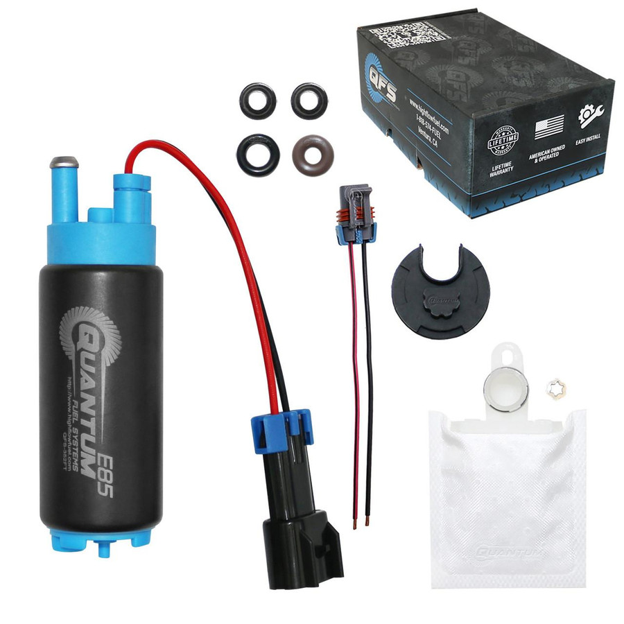 QFS 340LPH Fuel Pump w/ Installation Kit for 1992-2009 Mitsubishi Lancer - E85-Compatible Automotive Performance, QFS-352FT-847 High Flow Fuel 